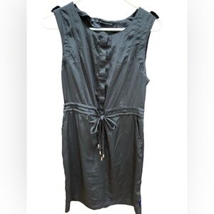 W118 by Walter Baker Black Sleeveless Drawstring Waist Dress Sz S